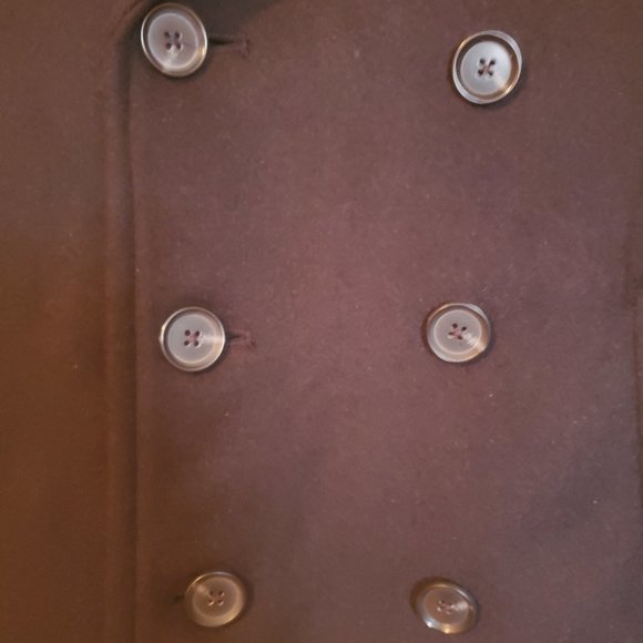 Old Navy Black Pea Coat - LARGE - Picture 2 of 5